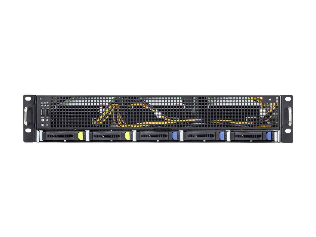 Alt View 1. ASRock - Asrock Rack 2U4G-ROME/2T 2U Rackmount GPU Barebone AMD SP3 LGA4094 EPYC 7002/7001 series 4 GPU 10G base-T.