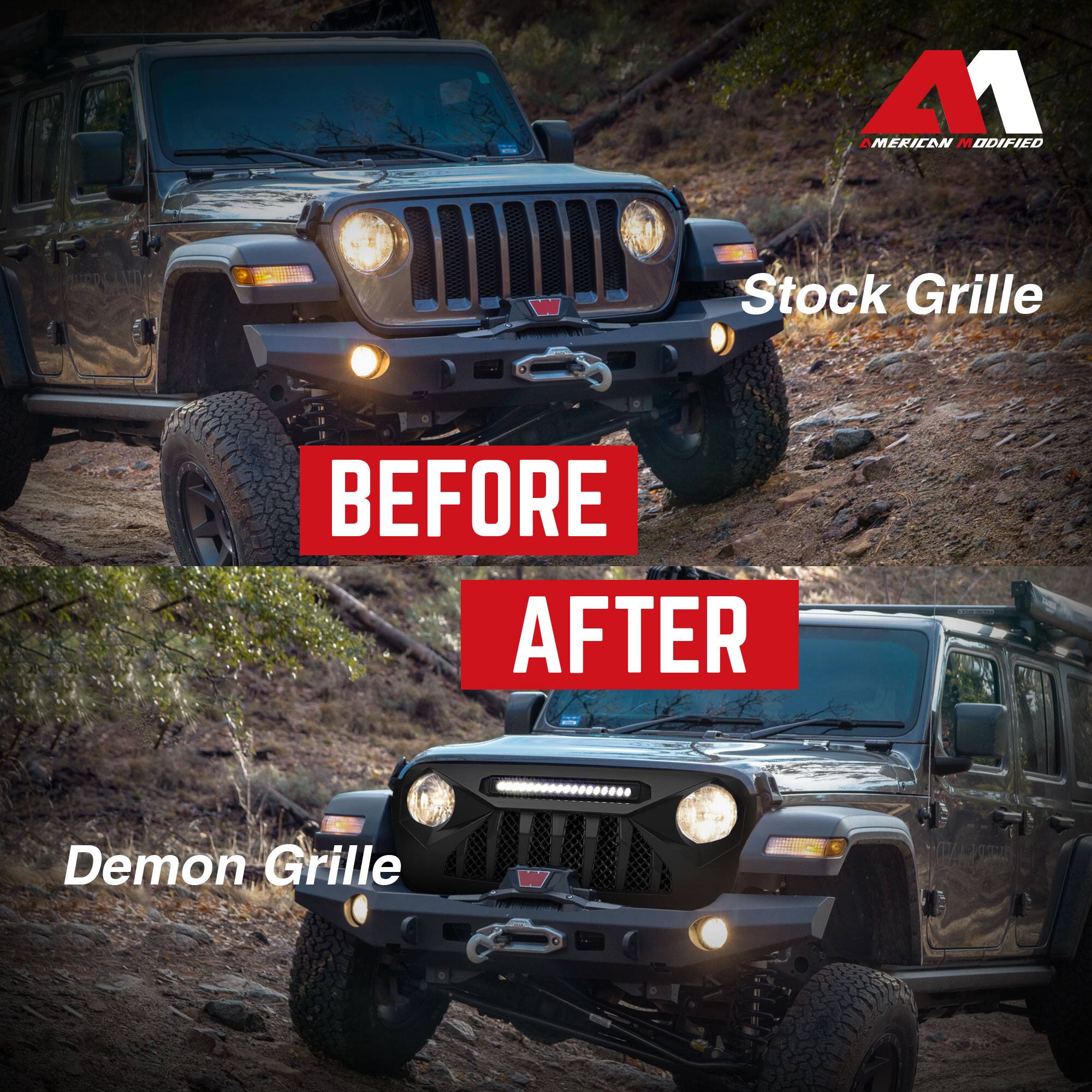 **Before After**

**Stock Grille**

**Demon Grille**

**American Modified**