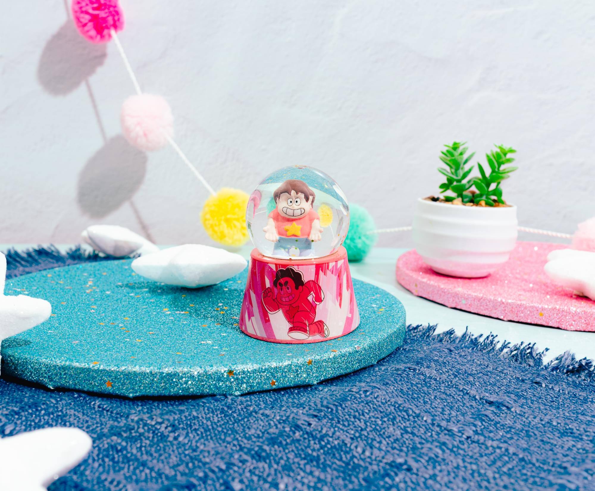 Alt View 3. Silver Buffalo - Steven Universe Mini Light-Up Snow Globe | 3 Inches Tall - Red.