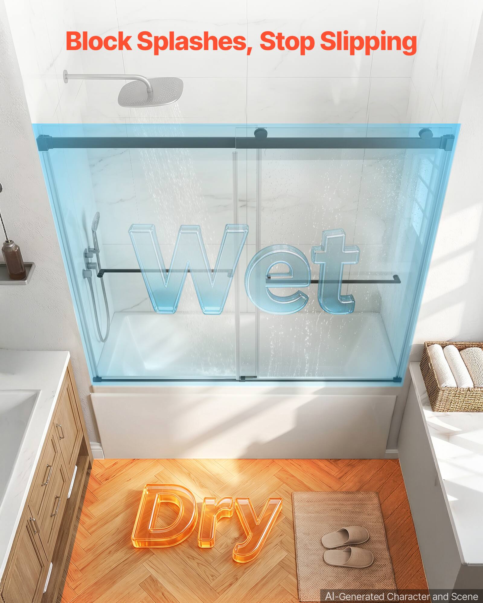 Block Splashes, Stop Slipping

Wet

Dry

AI-Generated Character and Scene