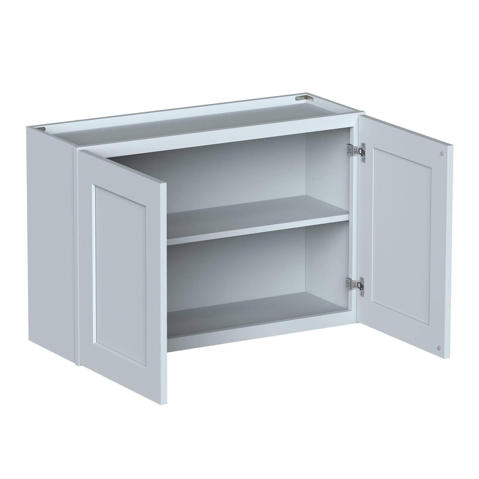 Alt View 2. Boyel Living - 36in.W x12in.D x24in.H Dove Gray WALL CABINET Fully assembled Cabinet With Two HDF Doors - Gray.