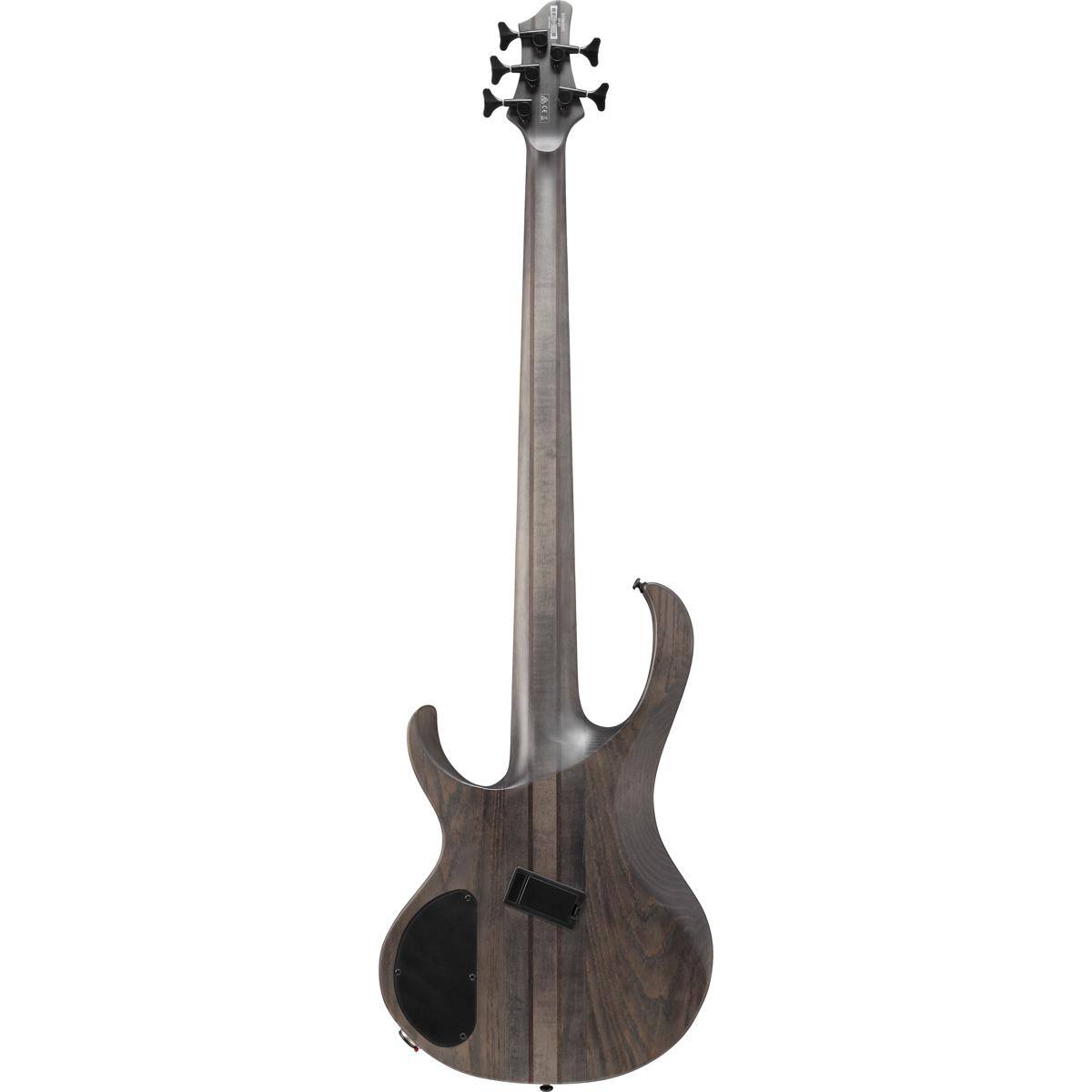 Alt View 1. Ibanez - Ibanez BTB Workshop Series BTB805MS 5-String Electric Bass Guitar, Transparent Gray Flat.