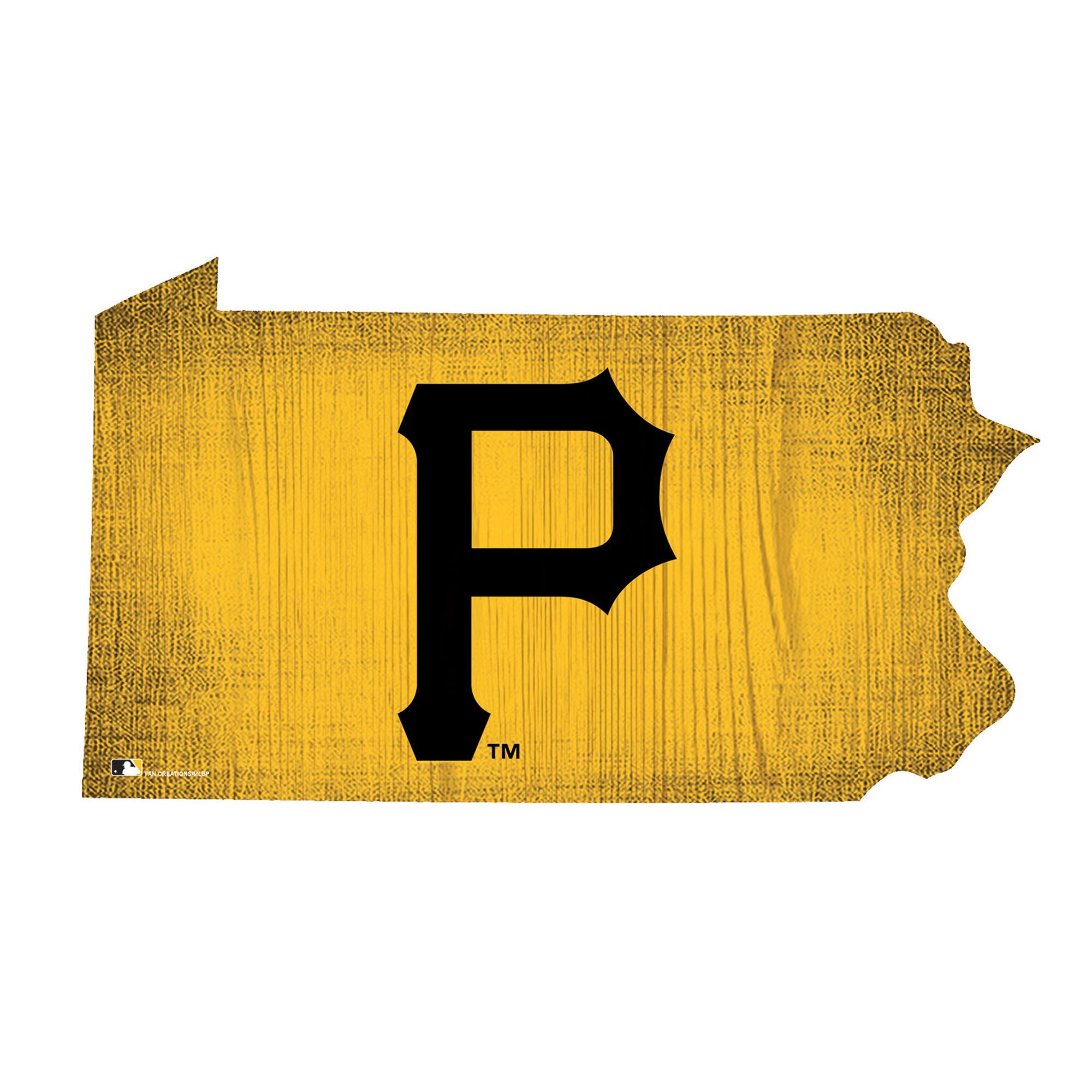 Pittsburgh Pirates 12" Logo State Sign