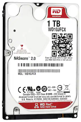 Front. WD - Red 1TB Internal SATA NAS Hard Drive (OEM/Bare Drive) - Silver.