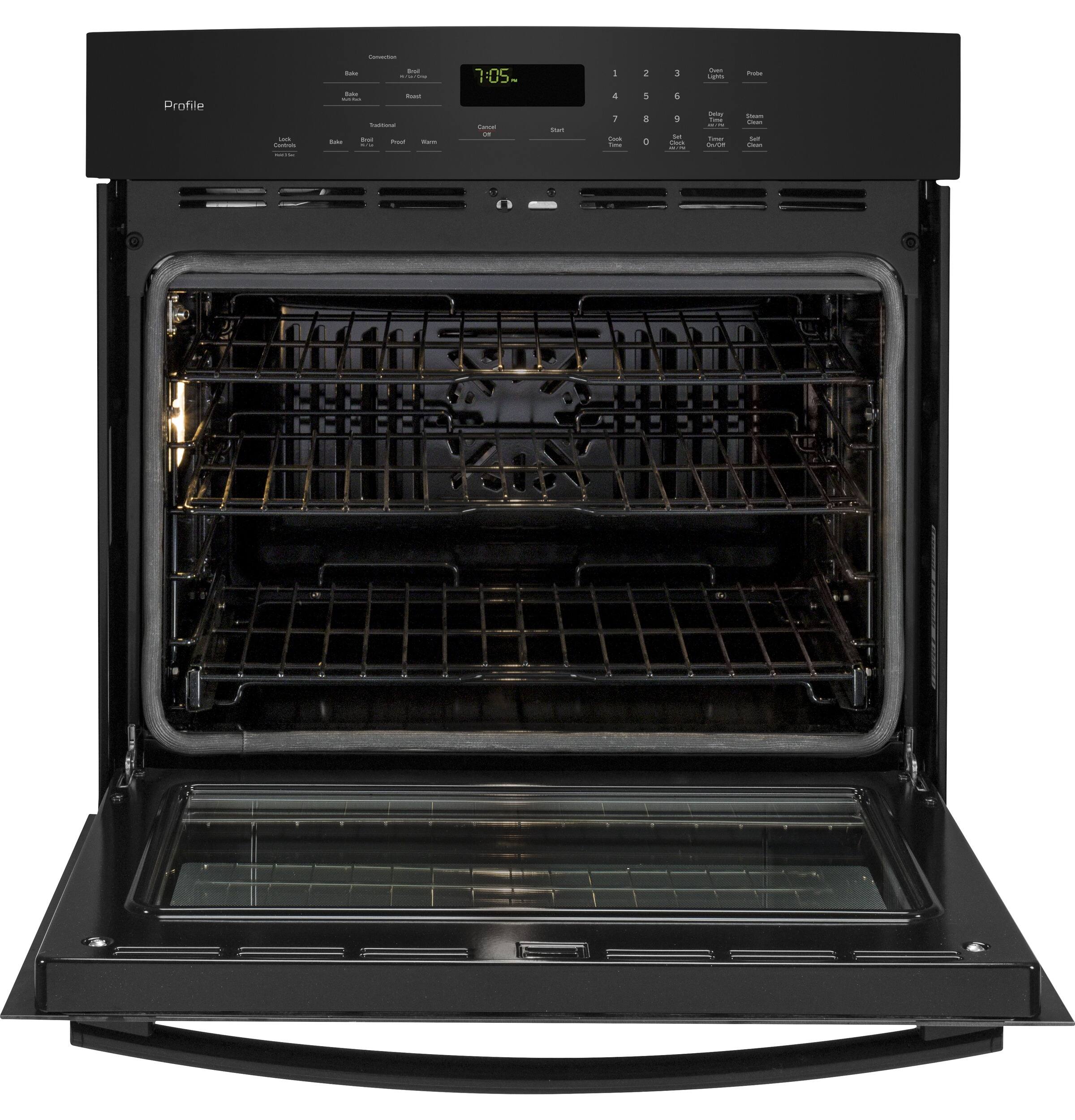 Alt View 13. GE - Profile Series 30" Built-In Single Electric Convection Wall Oven.