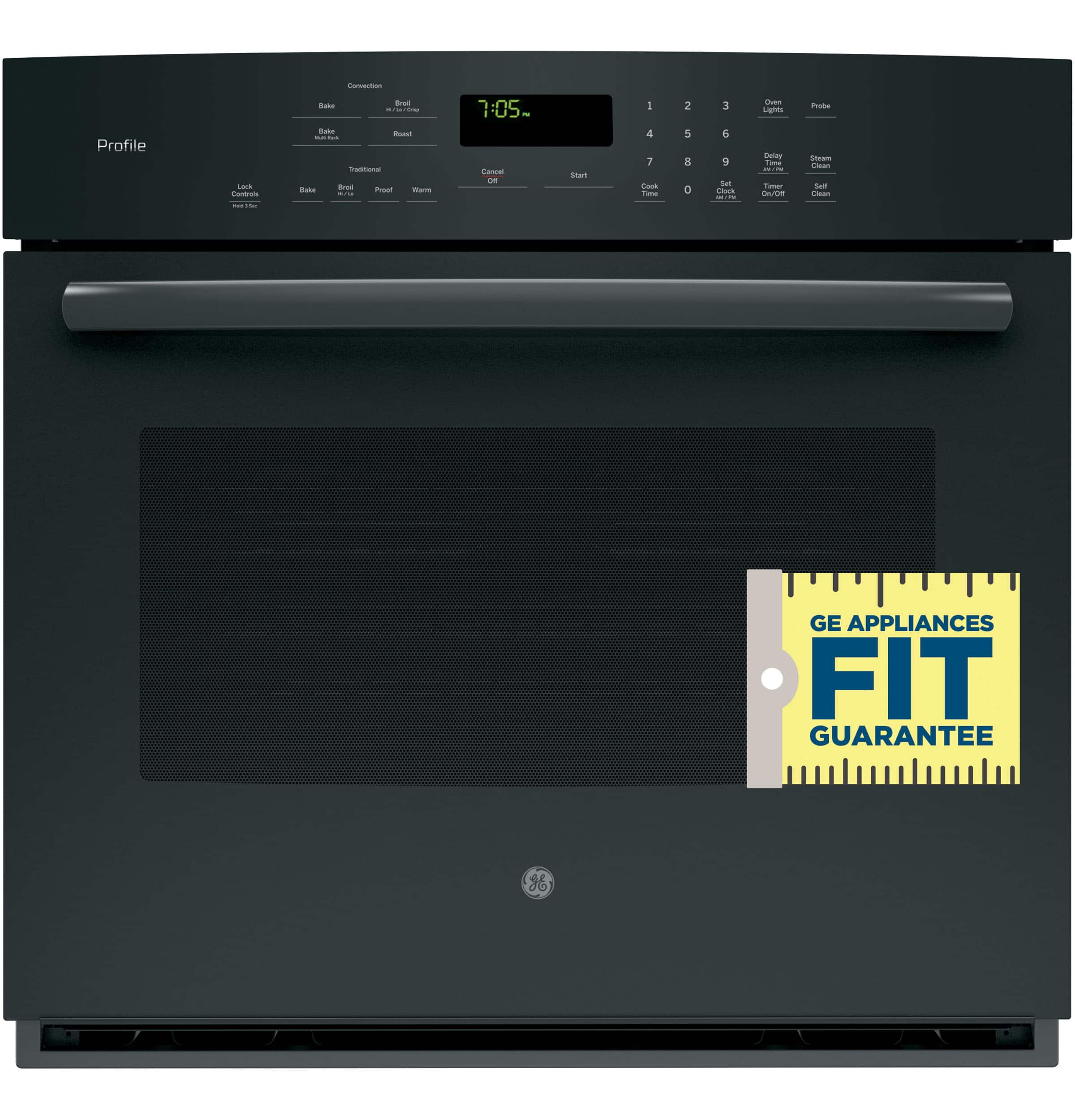 Alt View 1. GE - Profile Series 30" Built-In Single Electric Convection Wall Oven.