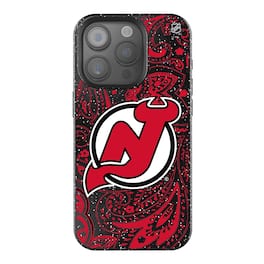 Keyscaper - NHL - New Jersey Devils Paisley Bling iPhone Case - 14 - Black