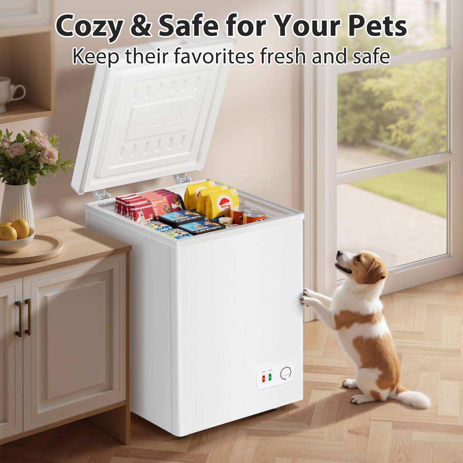 Cozy & Safe for Your Pets  
Keep their favorites fresh and safe