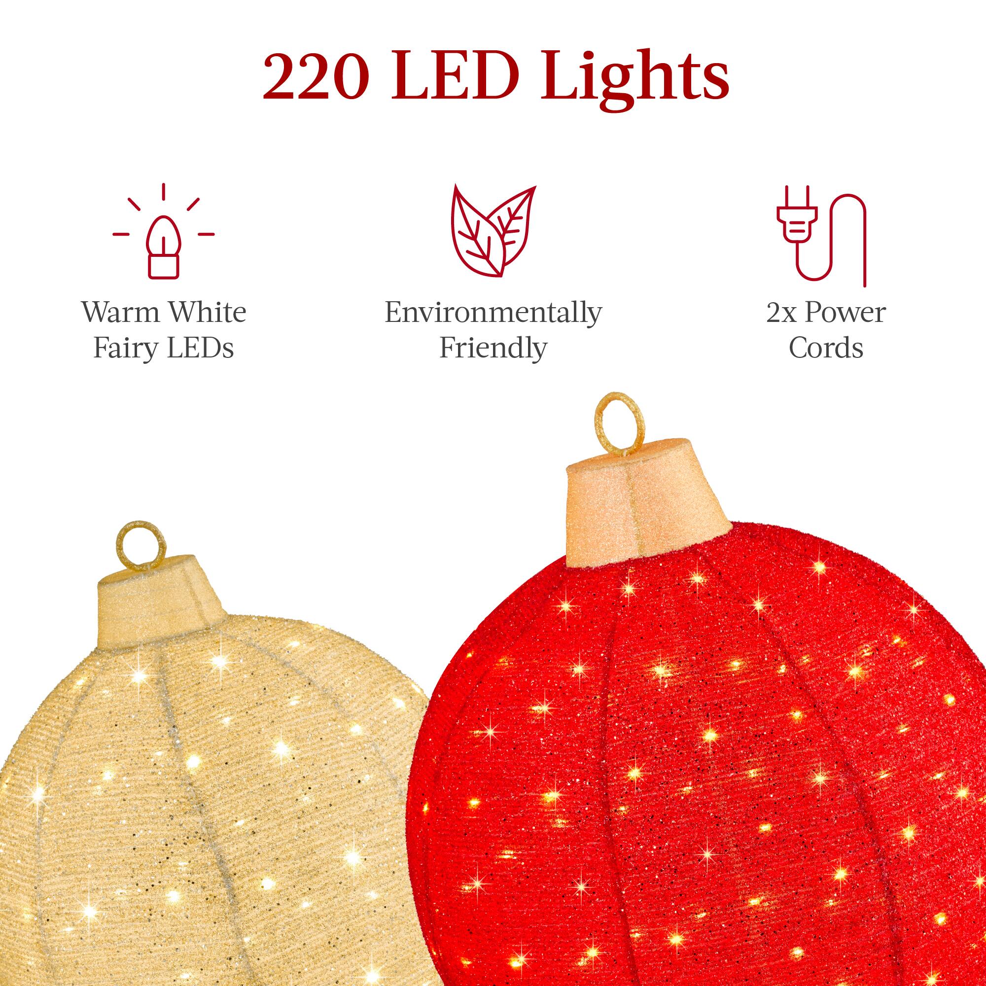 220 LED Lights

- Warm White Fairy LEDs
- Environmentally Friendly
- 2x Power Cords