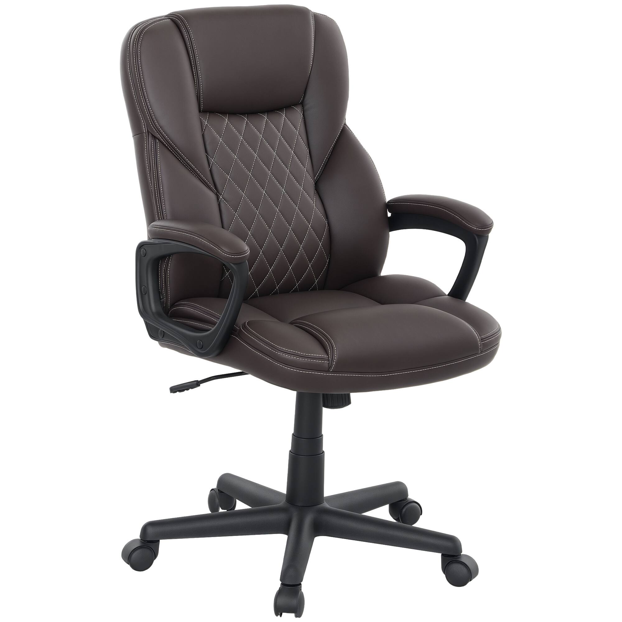 Homcom - Back Ergonomic Office Chair - Brown