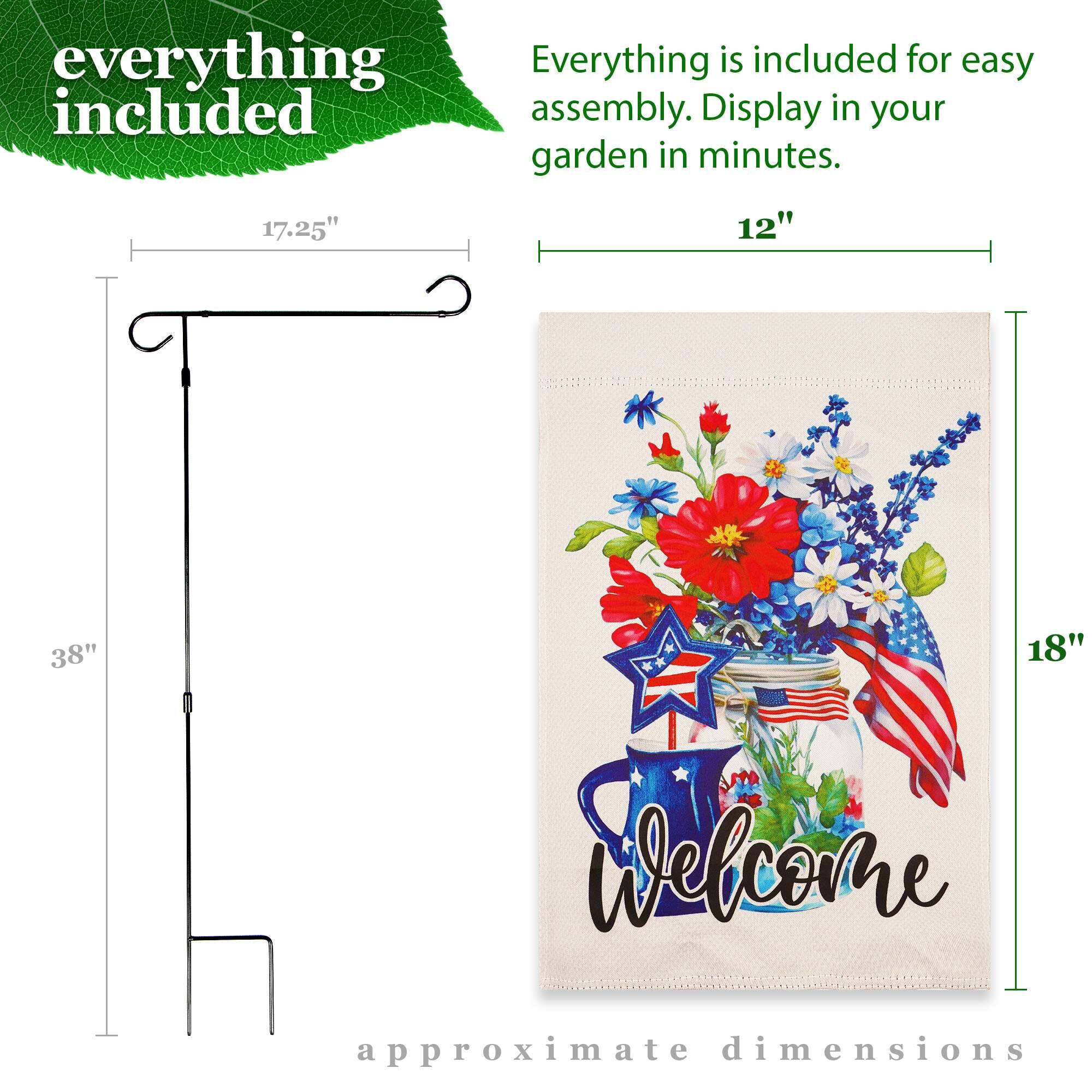 Everything is included for easy assembly. Display in your garden in minutes.

17.25" 12" 38" 18" approximate dimensions