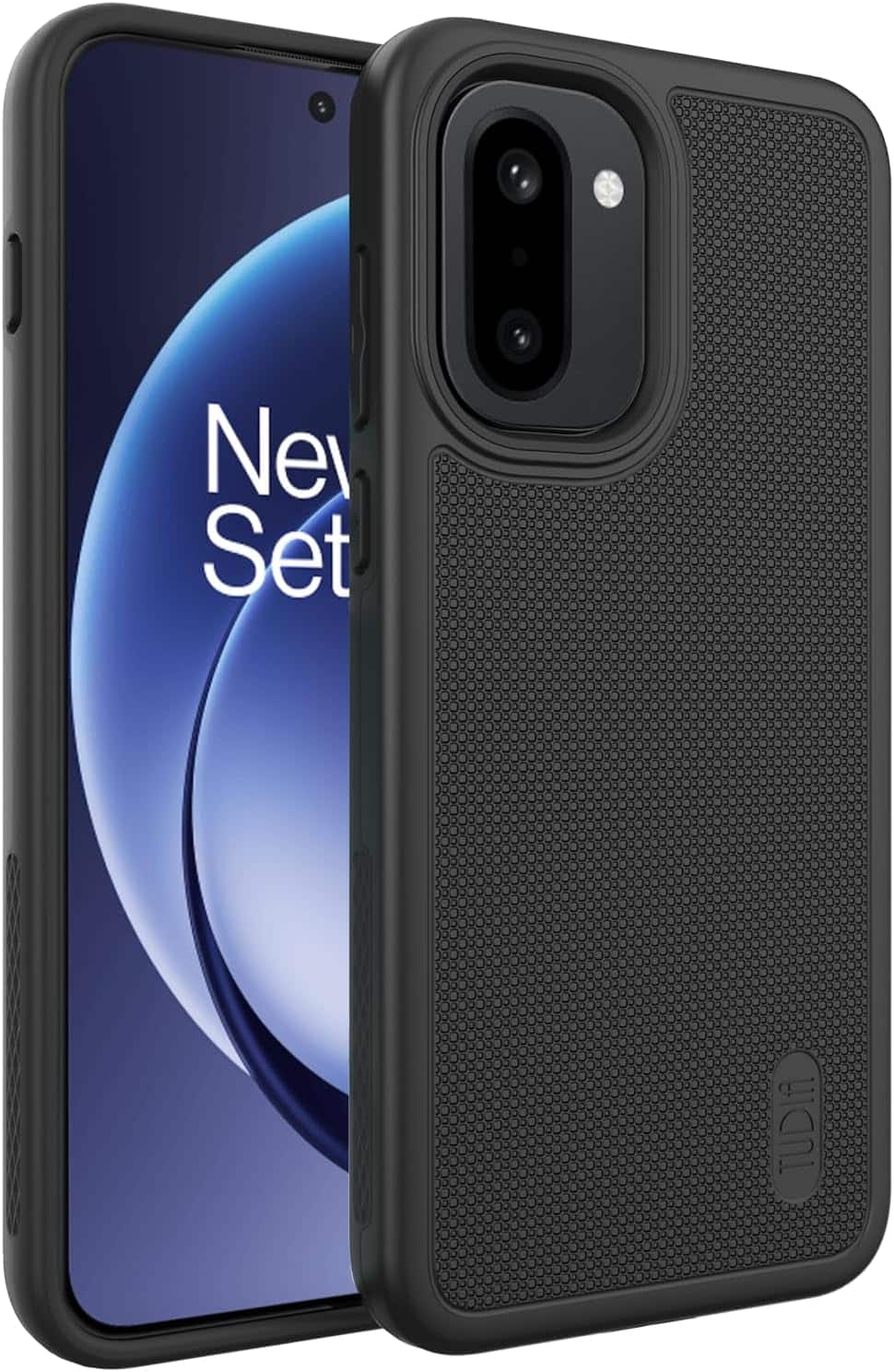TUDIA - MergeGrip Designed for OnePlus 15R Case 5G 2026 Military Grade Drop Tested - Black