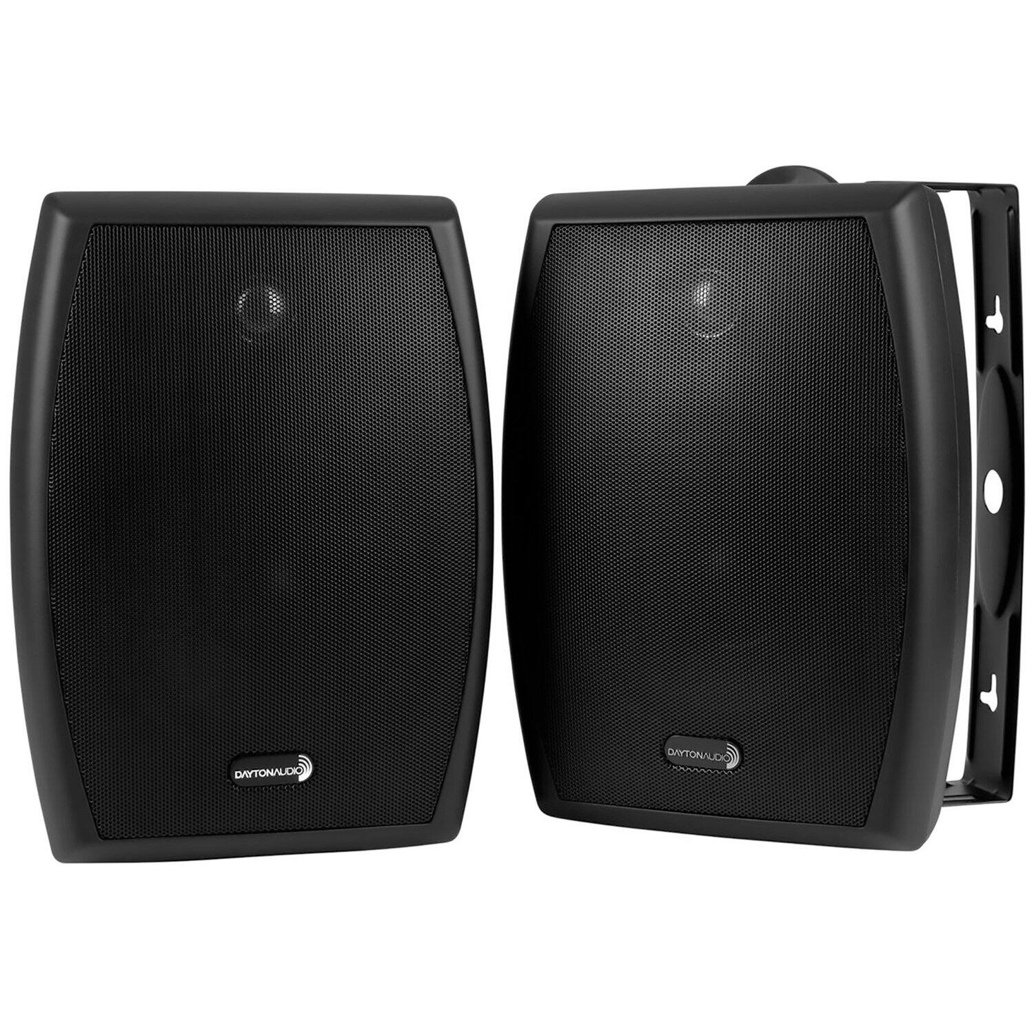 Dayton Audio - IO-Series IO655 Indoor/Outdoor Speaker Set 6.5" Woofers, 70V Multi-Taps, 8 Ohms, 2 Count - Black