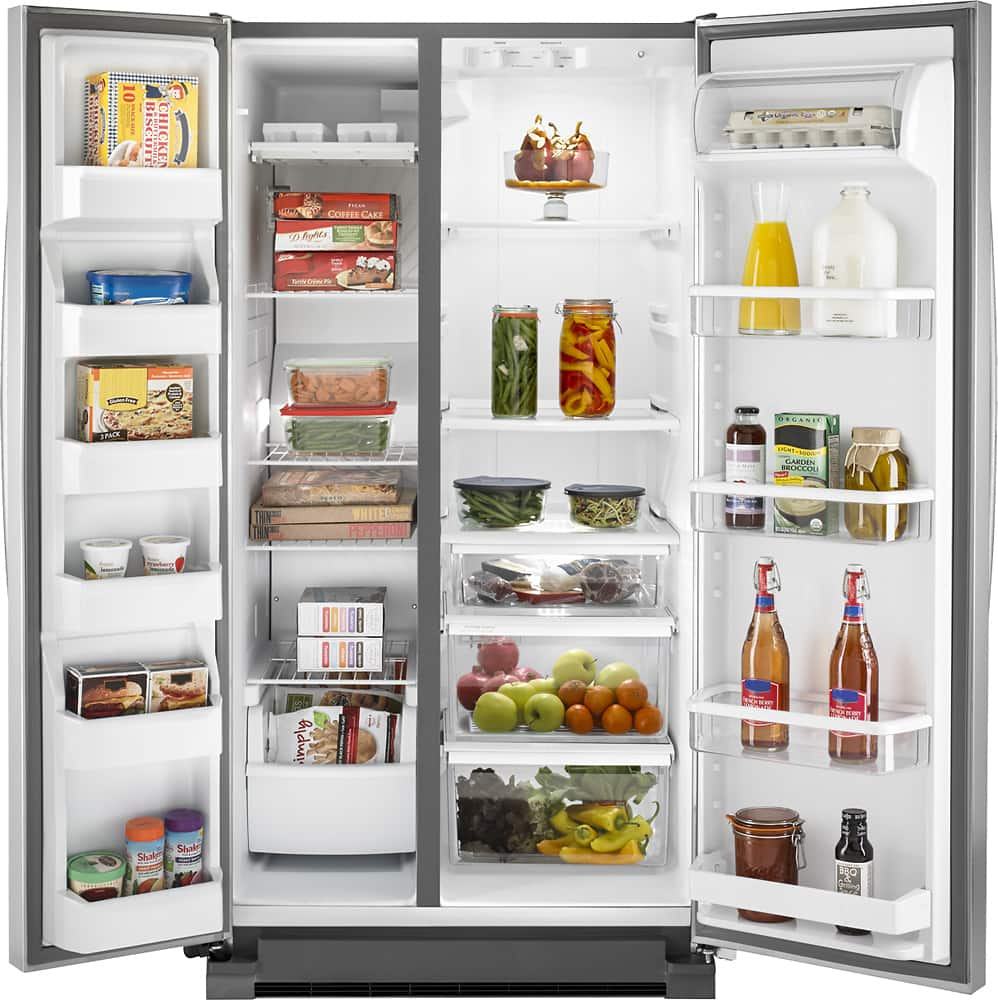  Whirlpool - 25.2 Cu. Ft. Side-by-Side Refrigerator - Stainless Steel