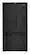 Front. Whirlpool - 25.2 Cu. Ft. French Door Refrigerator - Black.