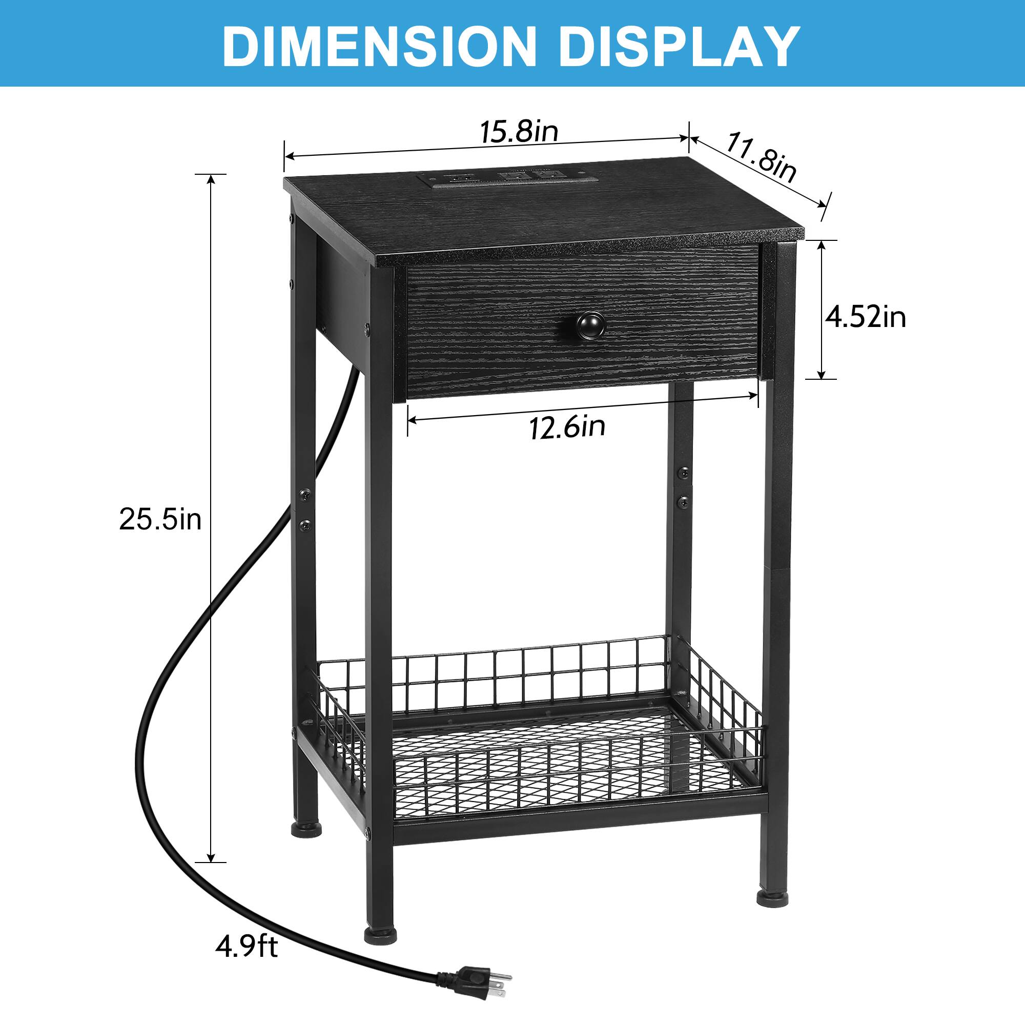 DIMENSION DISPLAY  
15.8in  
11.8in  
4.52in  
12.6in  
25.5in  
4.9ft