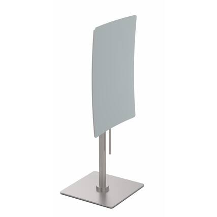 Front. Aptations - Aptations Rectangular Standing Mirror (5" x 8") - 3X Magnification, Brushed Nickel - Brushed Nickel.