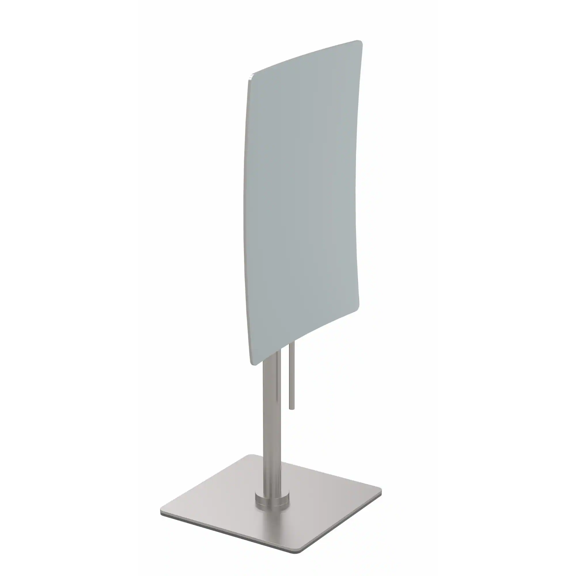 Front. Aptations - Aptations Rectangular Standing Mirror (5" x 8") - 3X Magnification, Brushed Nickel - Brushed Nickel.