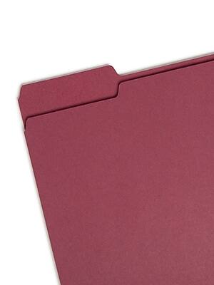 Alt View 1. Smead - Smead File Folders, 1/3-Cut Tab, Letter Size, Maroon, 100/Box (13093) - Maroon.