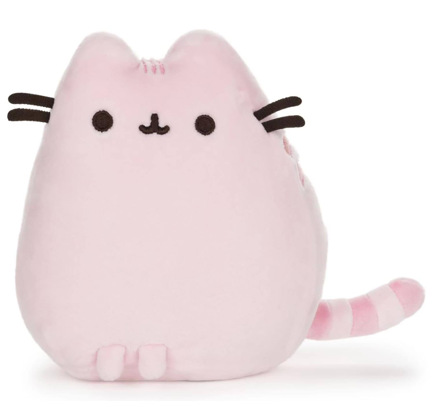 Front. Gund - Pusheen Squisheen 6 Inch Sitting Plush | Pink Pusheen - Pink.