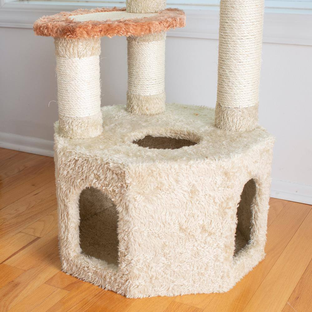 Alt View 5. Armarkat - Soft HeavyCarpet Real Wood Cat Furniture With Condo For Large Cat - Beige.