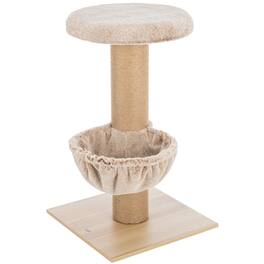 TRIXIE - Mauricio Sisal & Plush 33" Cat Tree with Sisal Scratching Post, Perch & Hammock - Beige