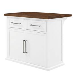 Crosley Furniture - Bartlett Wood Top Kitchen Island - White