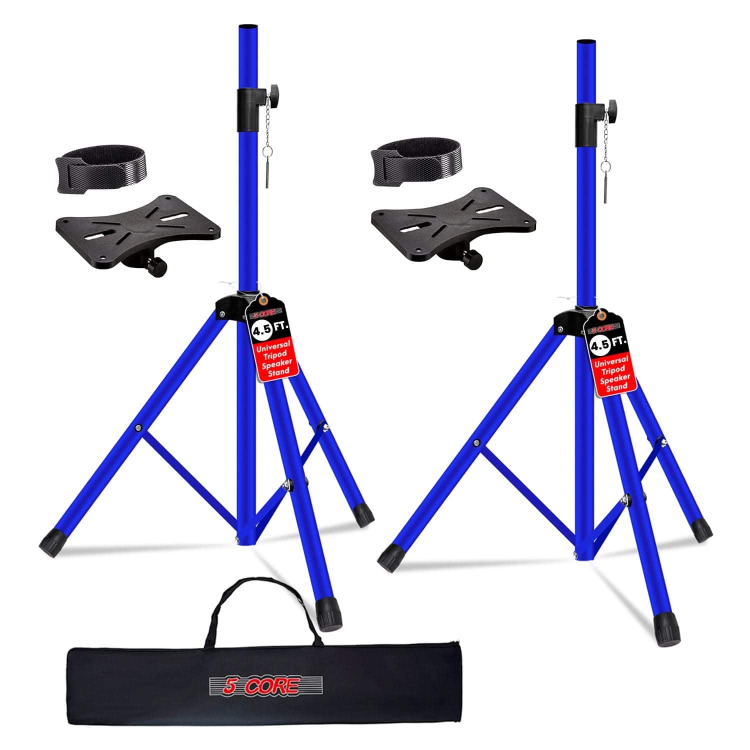 Photos - Hi-Fi Rack / Mount 5 CORE - Speaker Stand Pair Adjustable 31 to 54" PA DJ Tripod Stands Heavy Duty w 35mm Insert 132 Lbs - Deep Blue SS HD 2 PK