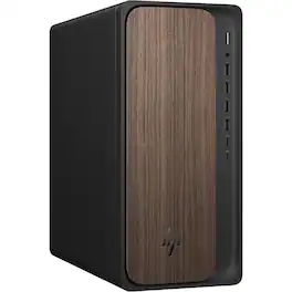 HP - OmniDesk M03 AI Desktop PC - Intel Core Ultra 7 265, 32GB DDR5, 1TB NVMe SSD, Intel Graphics, Wi-Fi 6, Win 11 Pro - Dark Wood