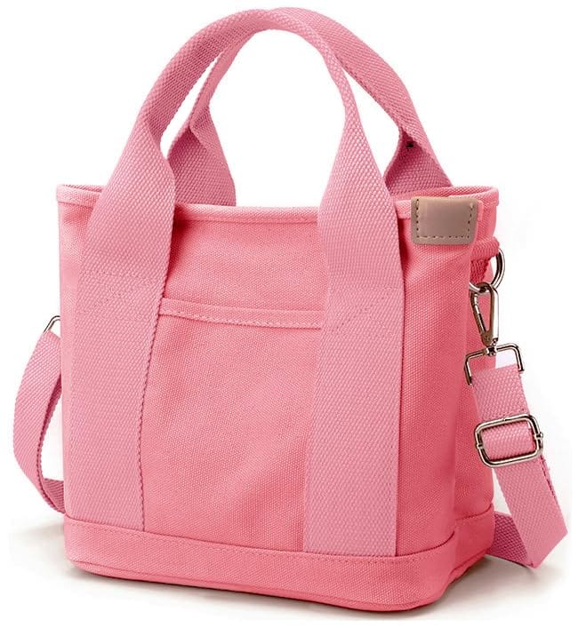 Vulpecula Spade - Small Tote Bag with Zipper Tote Bag for Women Canvas Crossbody Bag Shoulder Bag Satchel Hobo Bag Messenger Bag 2023 - Rose