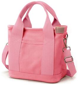 Vulpecula Spade - Small Tote Bag with Zipper Tote Bag for Women Canvas Crossbody Bag Shoulder Bag Satchel Hobo Bag Messenger Bag 2023 - Rose