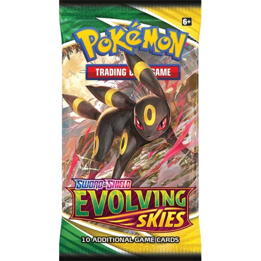 6+ Pokémon Trading Card Game  
Sword & Shield Evolving Skies  
10 Additional Game Cards