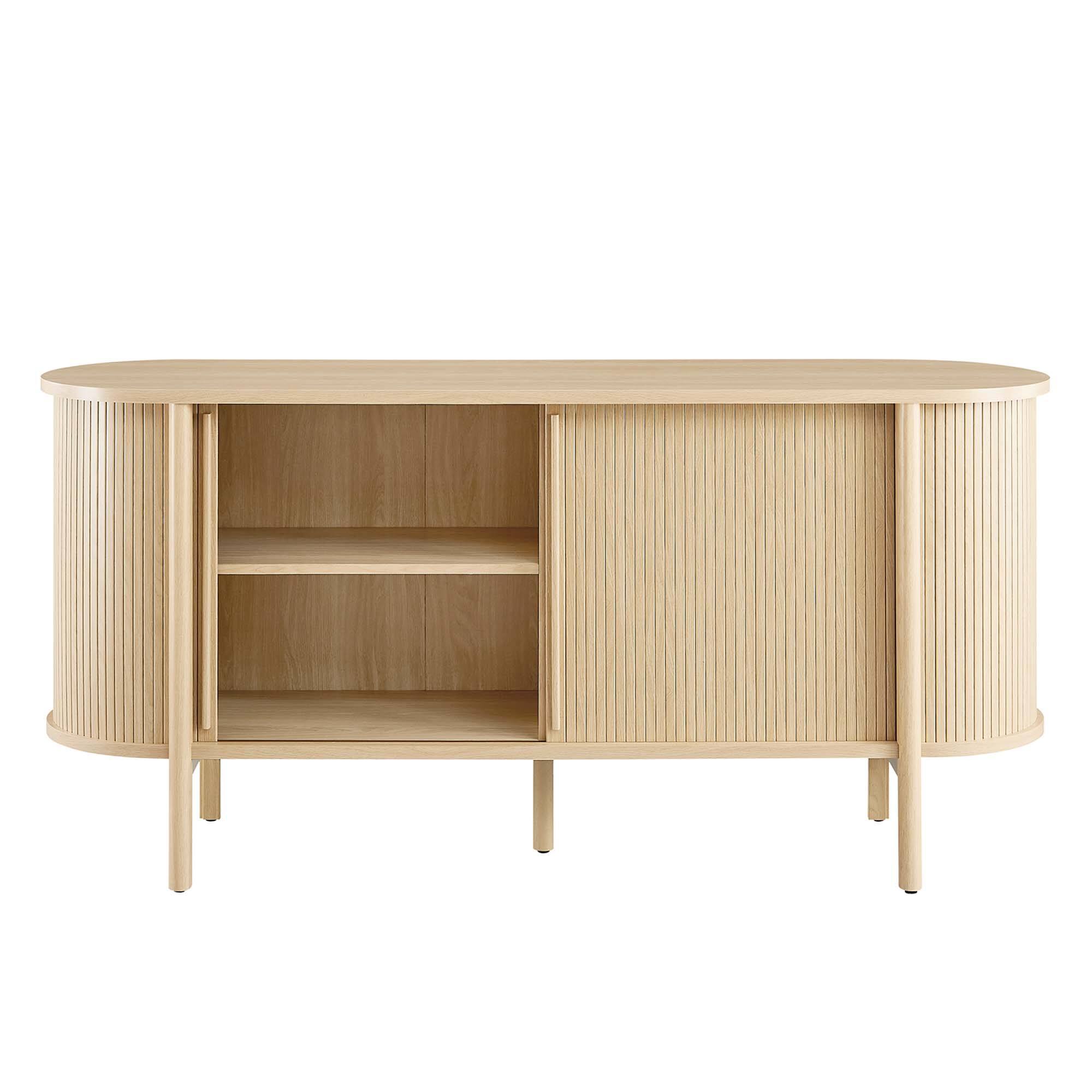 Alt View 5. Modway - Cadence 63" Curved Sideboard by Modway - Oak.
