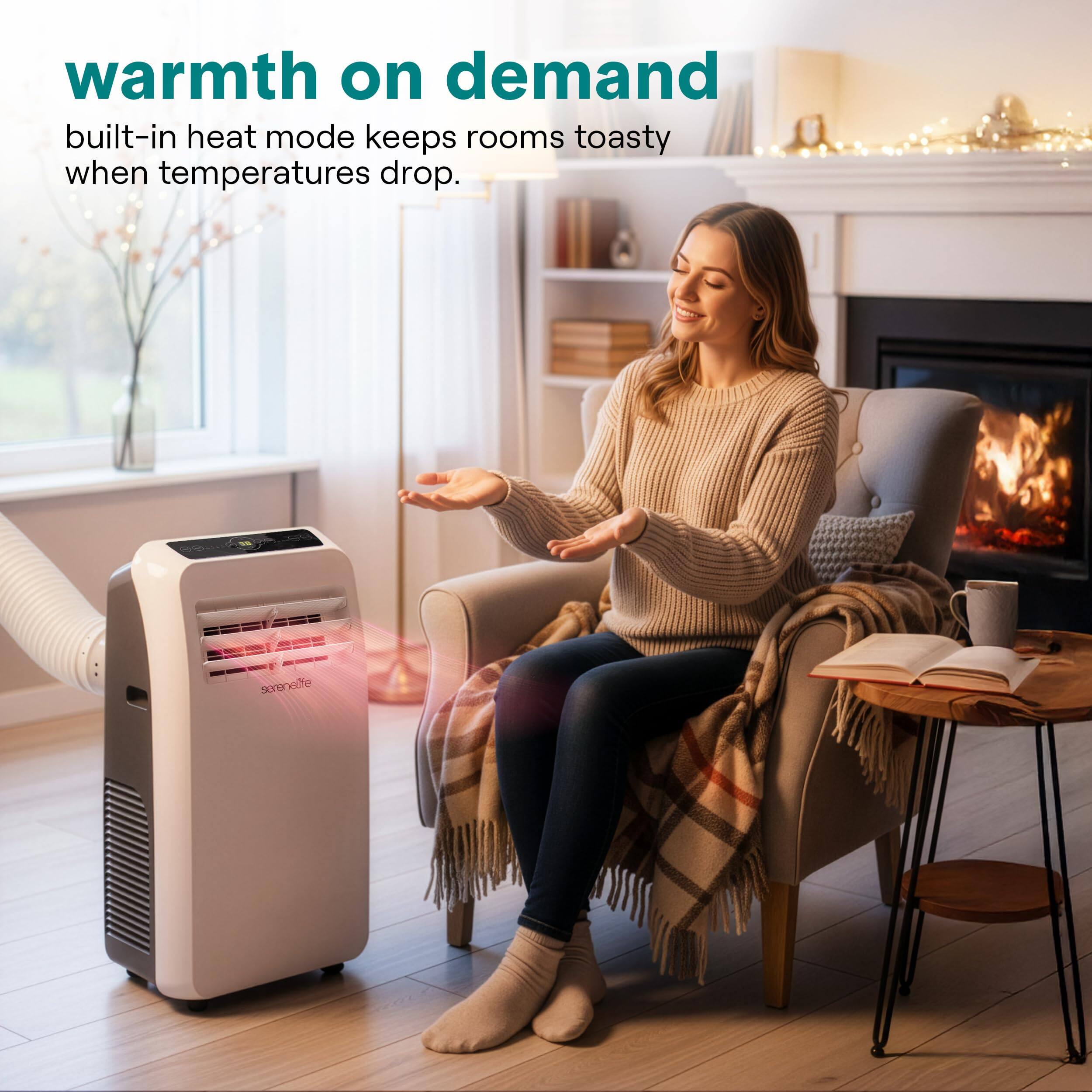 warmth on demand  
built-in heat mode keeps rooms toasty when temperatures drop.