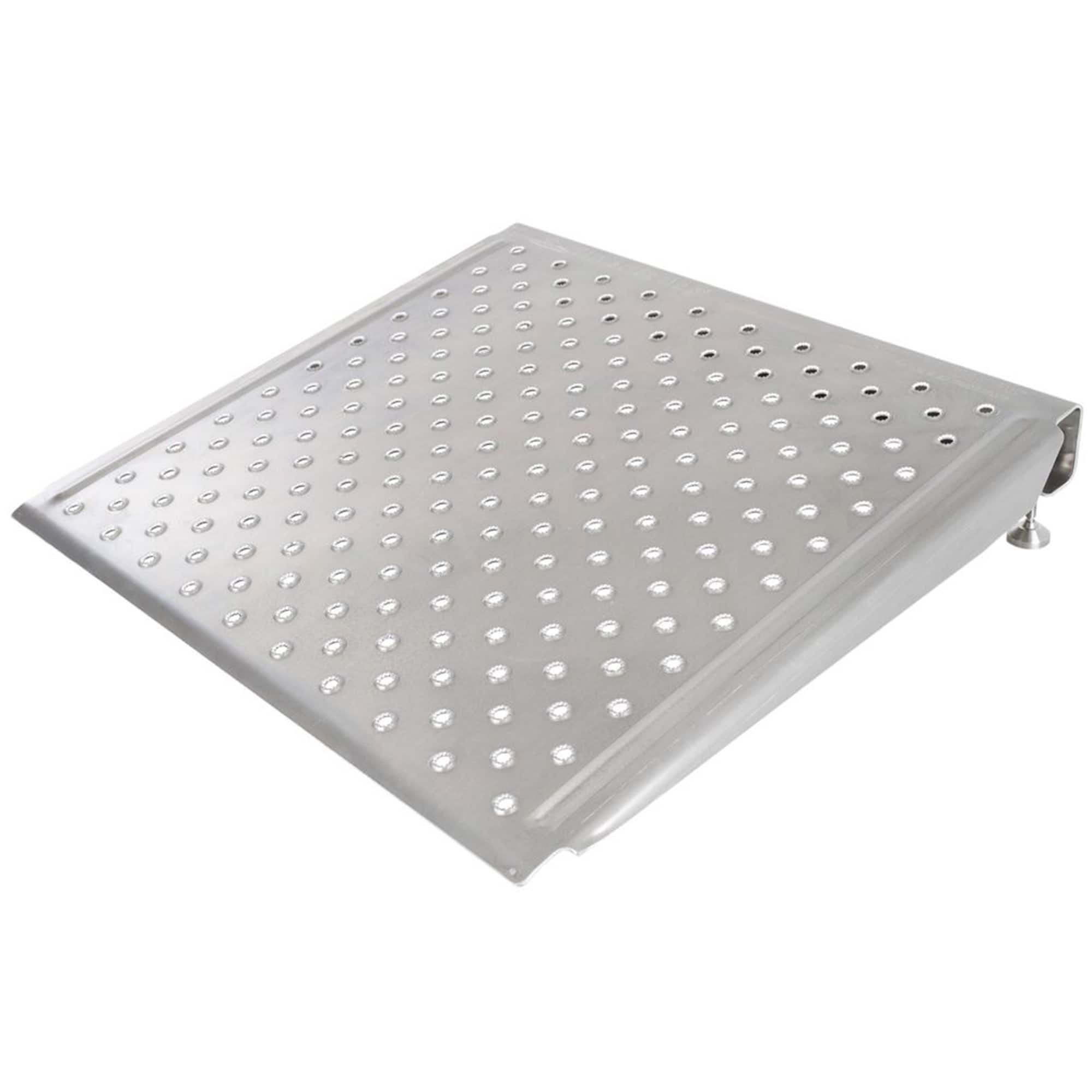 Silver Spring - 36 Inch Adjustable Aluminum Wheelchair Door Threshold Ramp, Silver