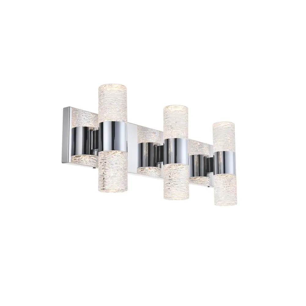 Angle. Elegant Lighting - Vega 6 light Chrome LED Wall Sconce - Chrome.