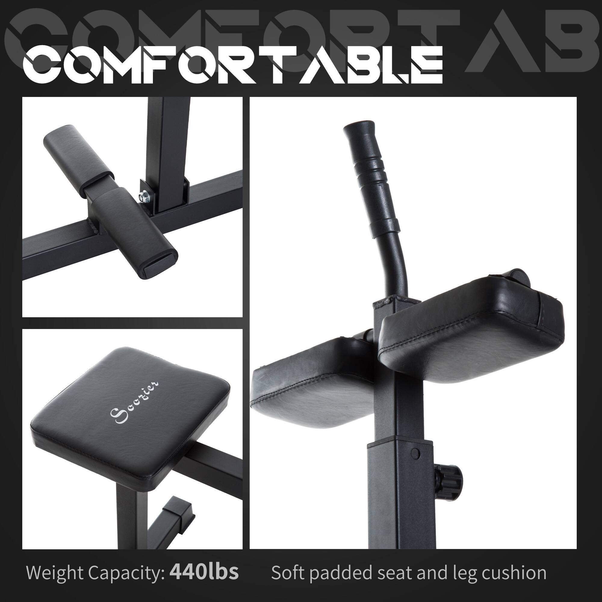 COMFORTABLE AB
Soozier
Weight Capacity: 440lbs
Soft padded seat and leg cushion