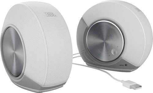Customer Reviews: Pebbles 2.0 Speaker System (2-Piece) Silver/White JBLPEBBLESSILAM - Best Buy