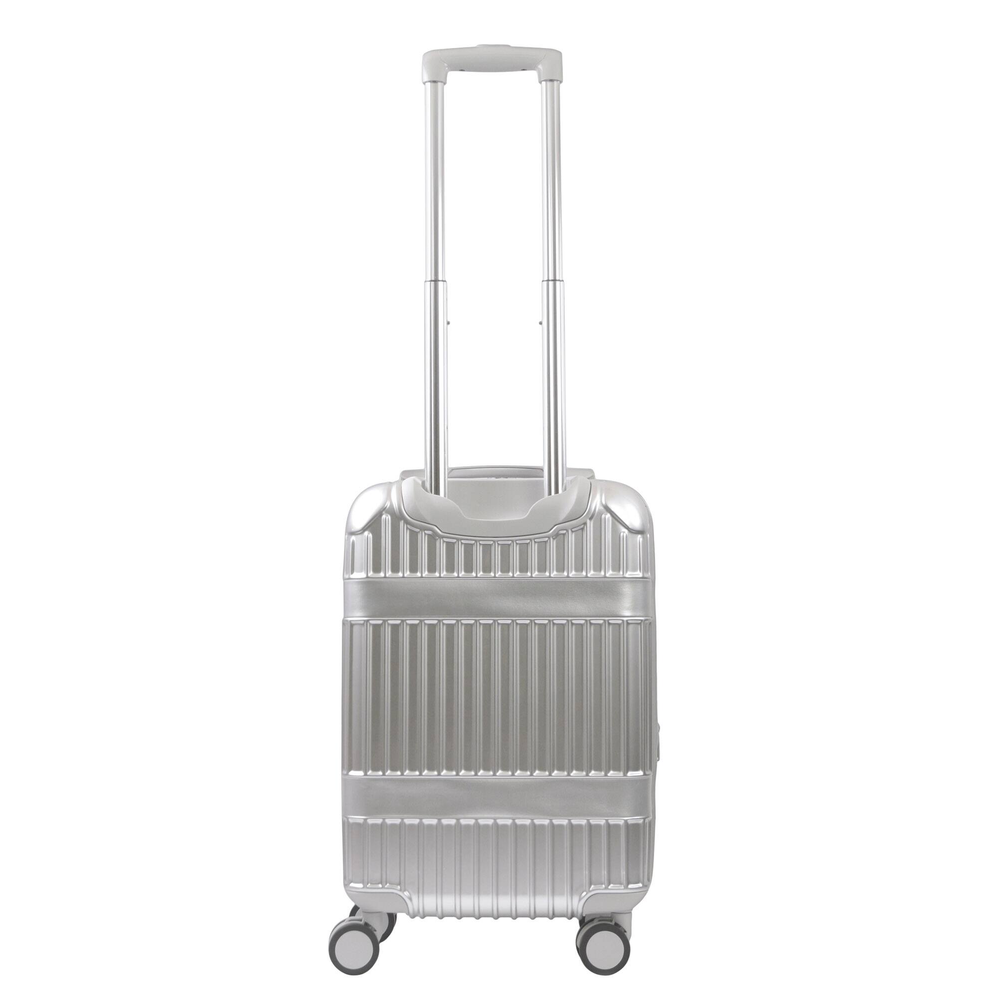 Back. Martha Stewart - The Bedford 22" Hardcase Carry-On - SILVER.