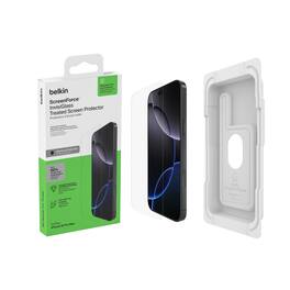 Belkin - ScreenForce InvisiGlass Screen Protector for iPhone 16 Pro Max, Scratch-Resistant Impact Protection w/ Easy Align Tray - Clear