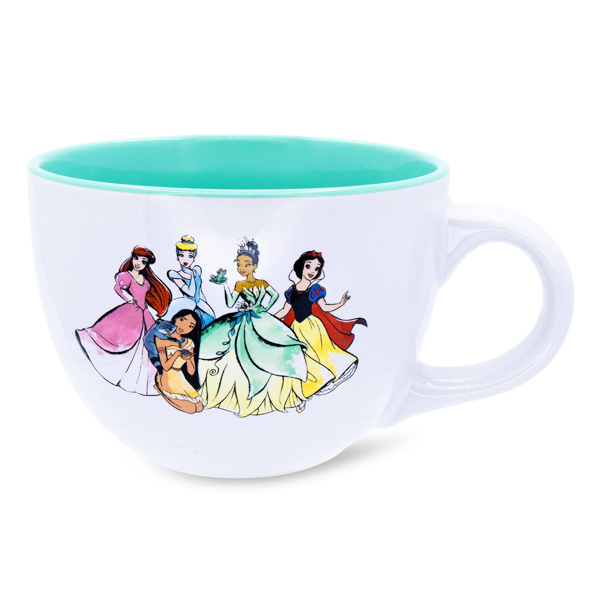 Silver Buffalo - Disney Princess Royal Gathering Ceramic Soup Mug | Holds 24 Ounces - White