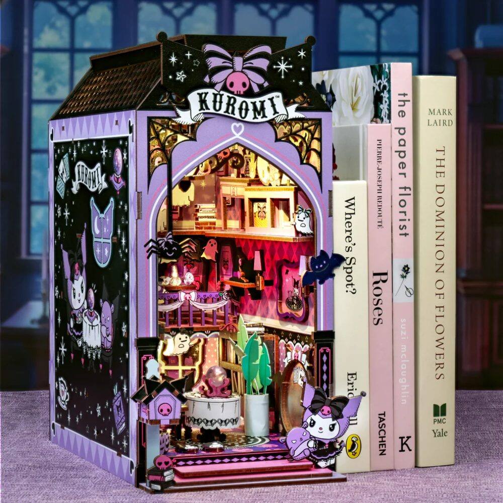 3D Puzzle DIY 3D Book Nook Puzzle Hello Kitty Kuromi Spooky House