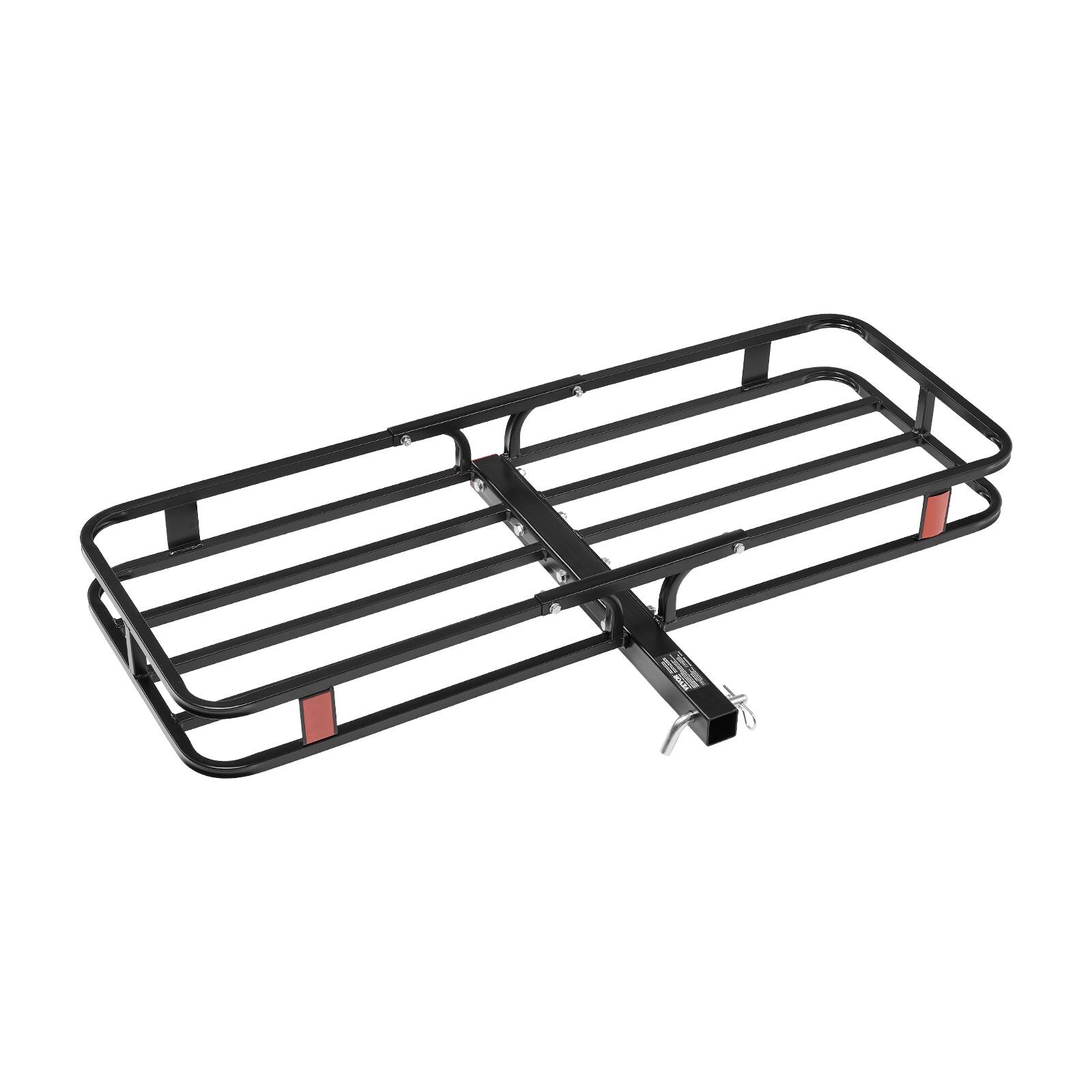 Alt View 5. VEVOR - 53" x 19" x 5", Hitch Cargo Carrier, 500 lbs Capacity Hitch Cargo Carrier with Hitch Stabilizer & Ratchet Straps - Black.