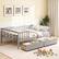 Alt View 5. Costway - Costway Full Size Daybed with Fence and 2 Drawers,Railings & Slats Support, Bed Frame - Gray.