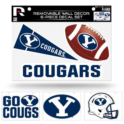 REMOVABLE WALL DECOR
6-PIECE DECAL SET
COUGARS™
GO COUGS
COUGARS™
