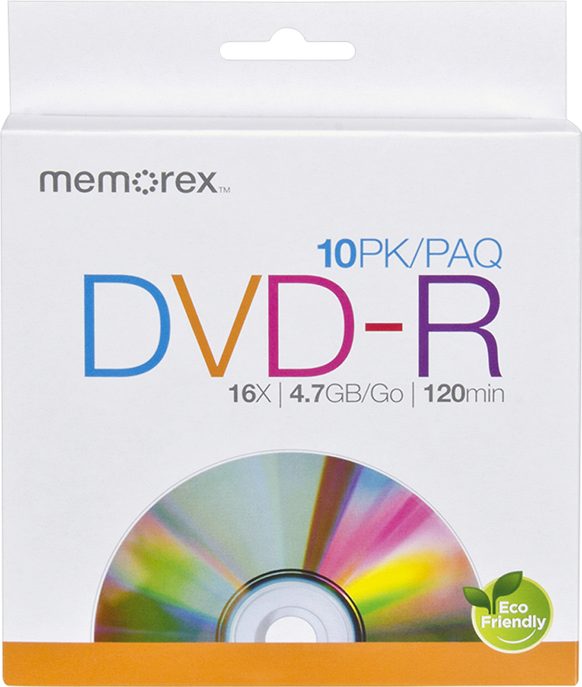 Memorex 16x DVD-R Discs (10-Pack) White 32020032267 - Best Buy