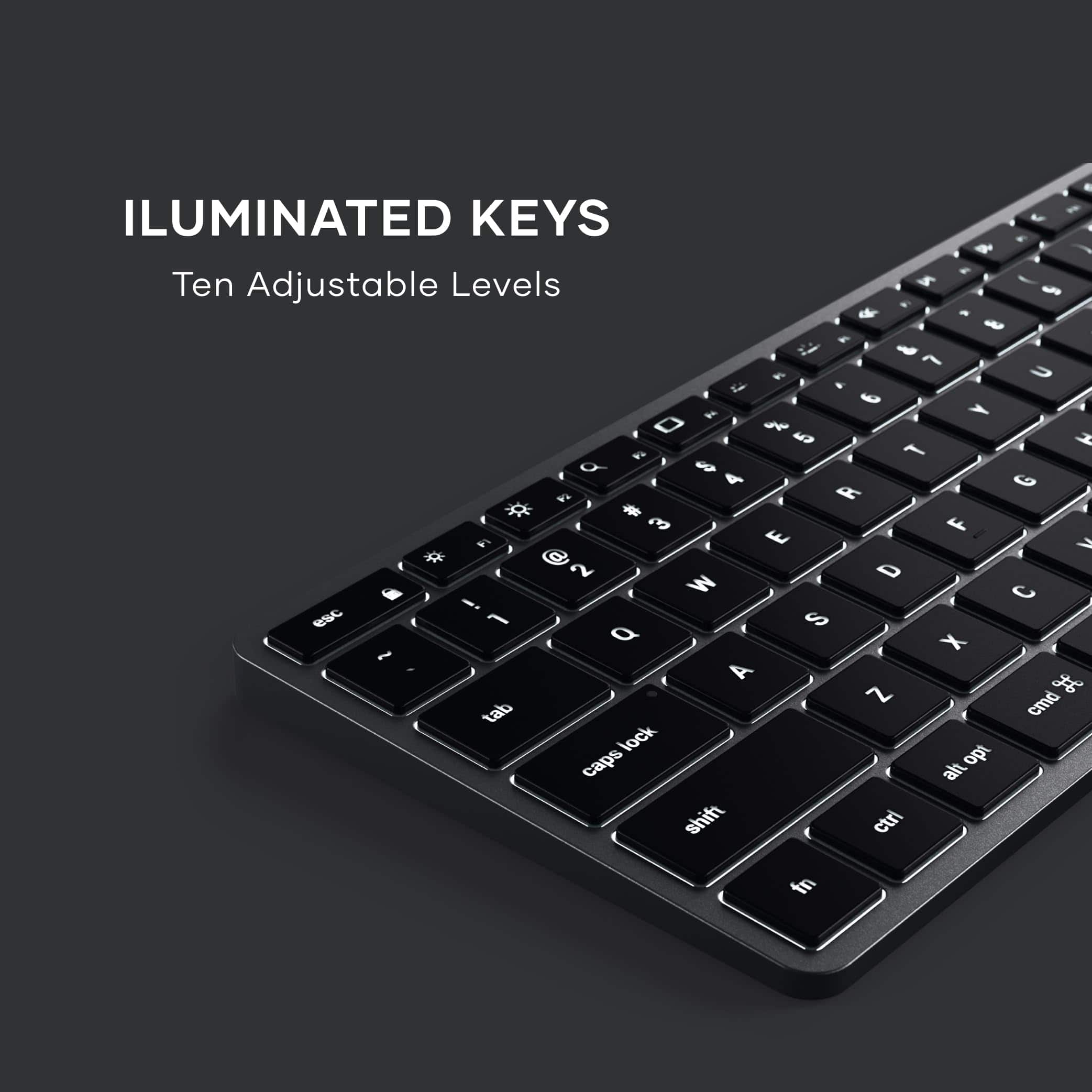 Satechi Slim X2 Bluetooth Backlit Keyboard for Mac, Multi Device