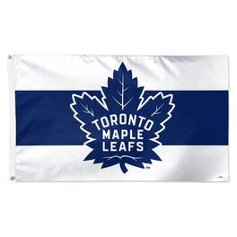 WinCraft - Toronto Maple Leafs 3' x 5' Horizontal Stripe Deluxe Single-Sided Flag - White