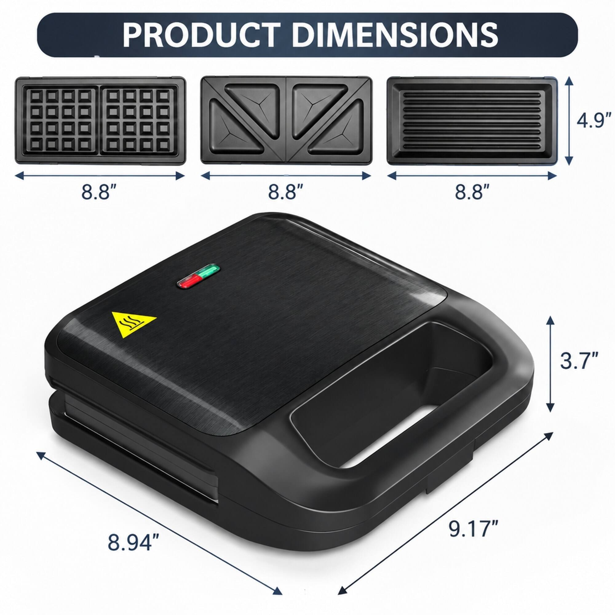 PRODUCT DIMENSIONS

4.9"
8.8"
8.8"
8.8"
3.7"
8.94"
9.17"