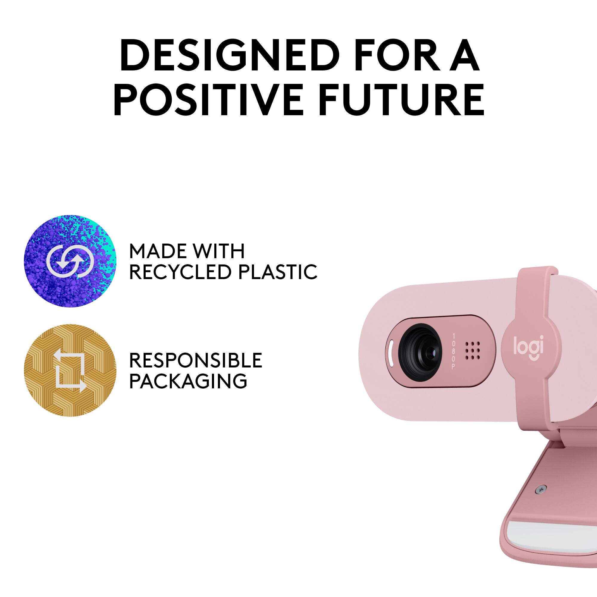 DESIGNED FOR A POSITIVE FUTURE  
MADE WITH RECYCLED PLASTIC  
RESPONSIBLE PACKAGING  
1080P  
logi